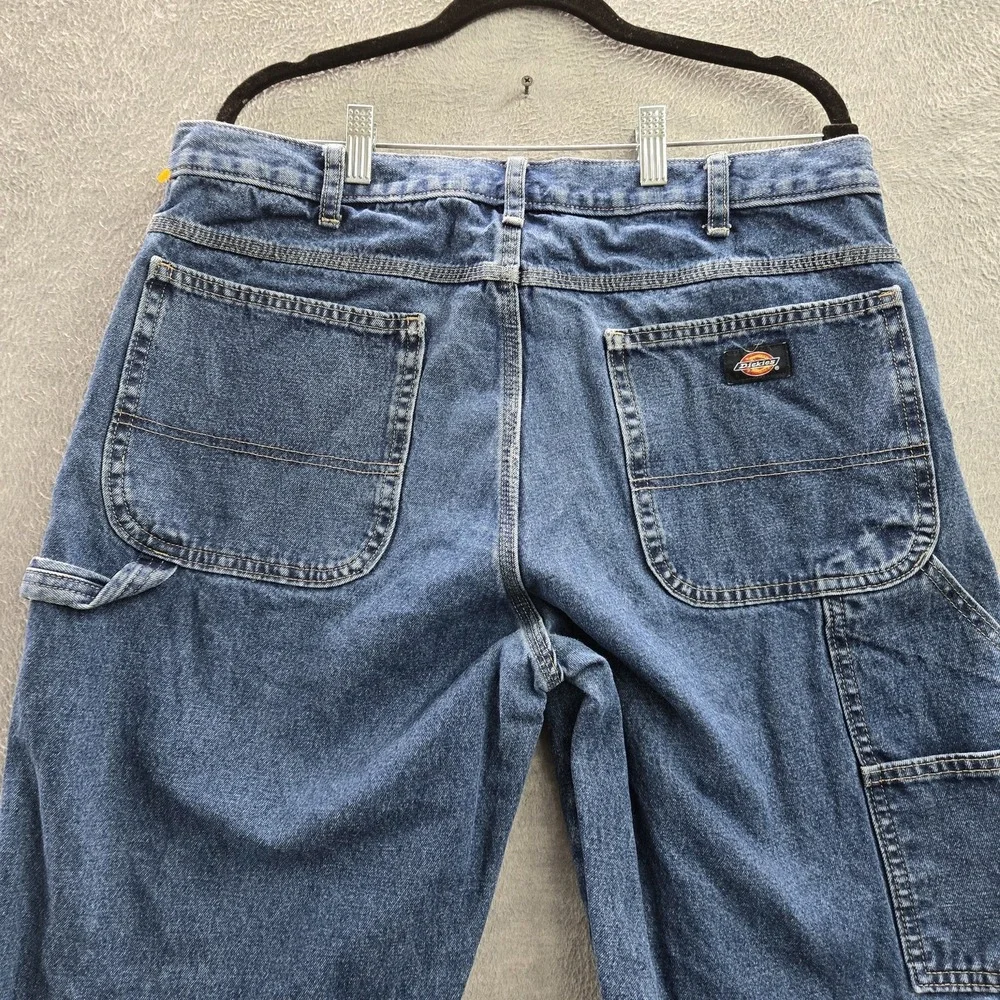 Dickies Men Jeans‎ 36X34 Blue Denim Carpenter Logo 32
